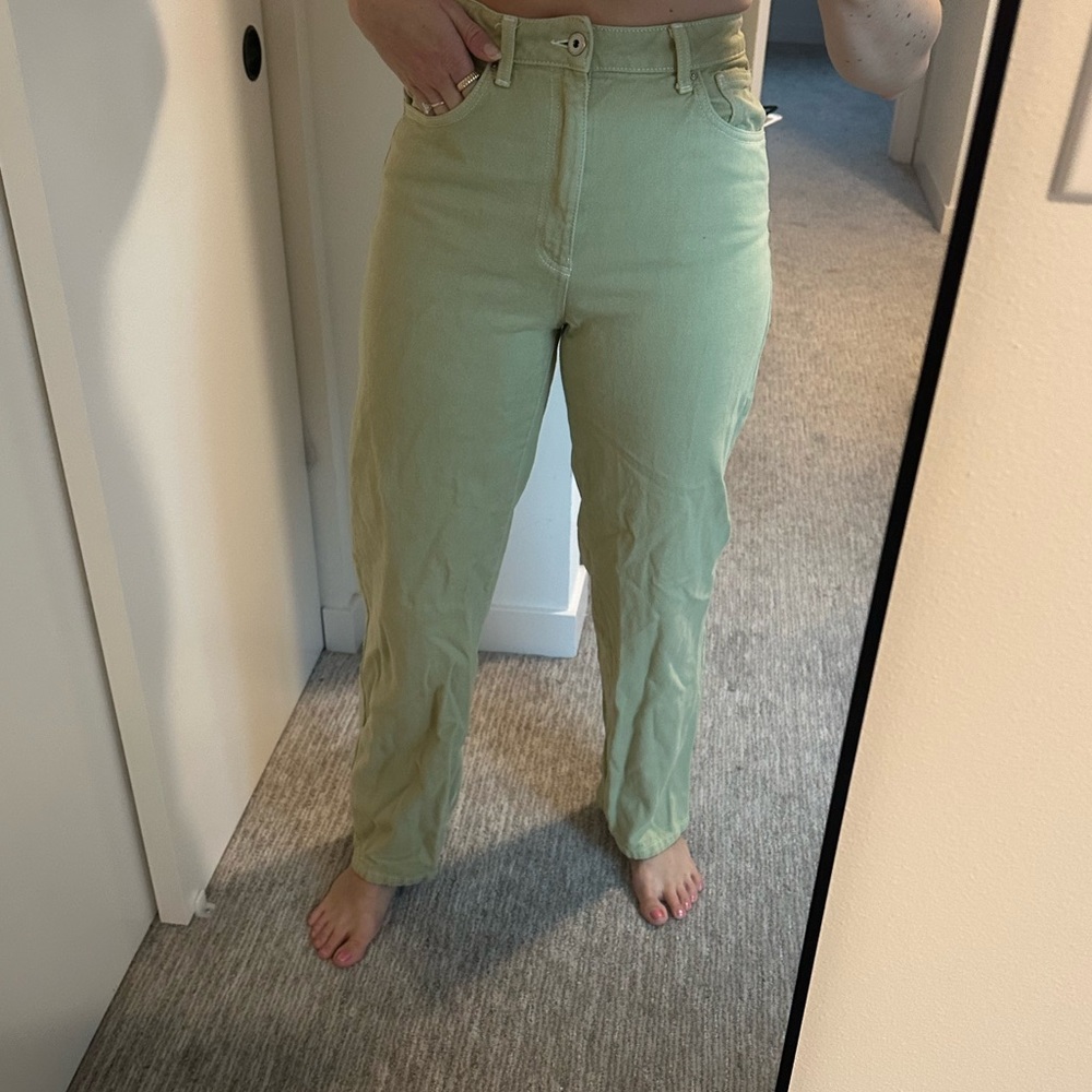 Cotton On Light Green Straight Leg Jeans